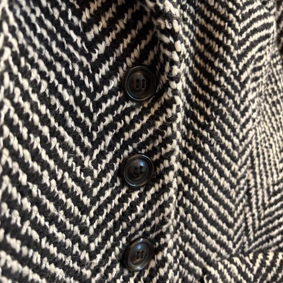 Piazza Sempione Black White Wool Blend Skirt Suit Set IT 50 / US 14 - Picture 14 of 16